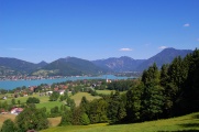 The Tegernsee with Maria Himmelfahrt Kirche (also with Das Kloster Tegernsee on the other side).