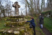 A stone cross on the way.