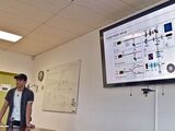 Daniel on spatial correlation. His first scientific talk! Here being grilled by Carlos on details of the experimental setup (although Daniel is a theorist).