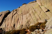 Rocks draped like giant bed sheets.