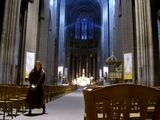 Elena in Clermont's cathedral.