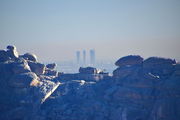 Madrid behind the mountain.