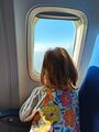 First time in a plane for Luz, on 2 October (2022).