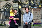 And the little family, at the end of the trip, with Tchous, Julia's newly acquired puppet.