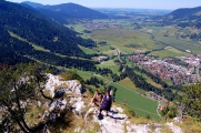 On the way down, with Unterammergau (up) and Oberammergau (bottom) separated by the Pulvermoos.