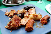 Asturian dish: El pote asturiano. This is the meat only.
