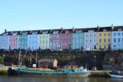 Bristol's coloured houses overlooking the docks.