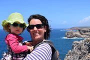 Safer view in mummy's arms and from the lighthouse complex.