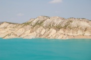 made up of turquoise waters, whitish hilly dunes,