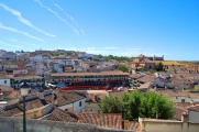 Chinchón, its medieval castle and the plaza mayor awaiting for the bulls.