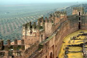 The castle of Baños de la Encina, overlooking the olive fields, id.
