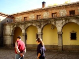 In the cloister of El Paular's monastery.