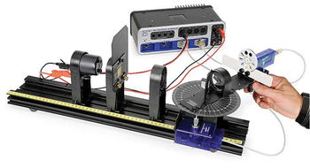 Our setup to measure blackbody radiation.