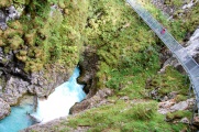 The klamm from the bridge pathway that circles the mountain.